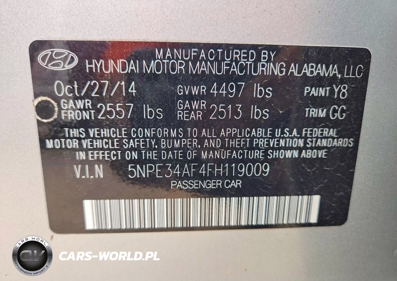 2015 Hyundai Sonata Sport VIN:5NPE34AF4FH119009 - 12