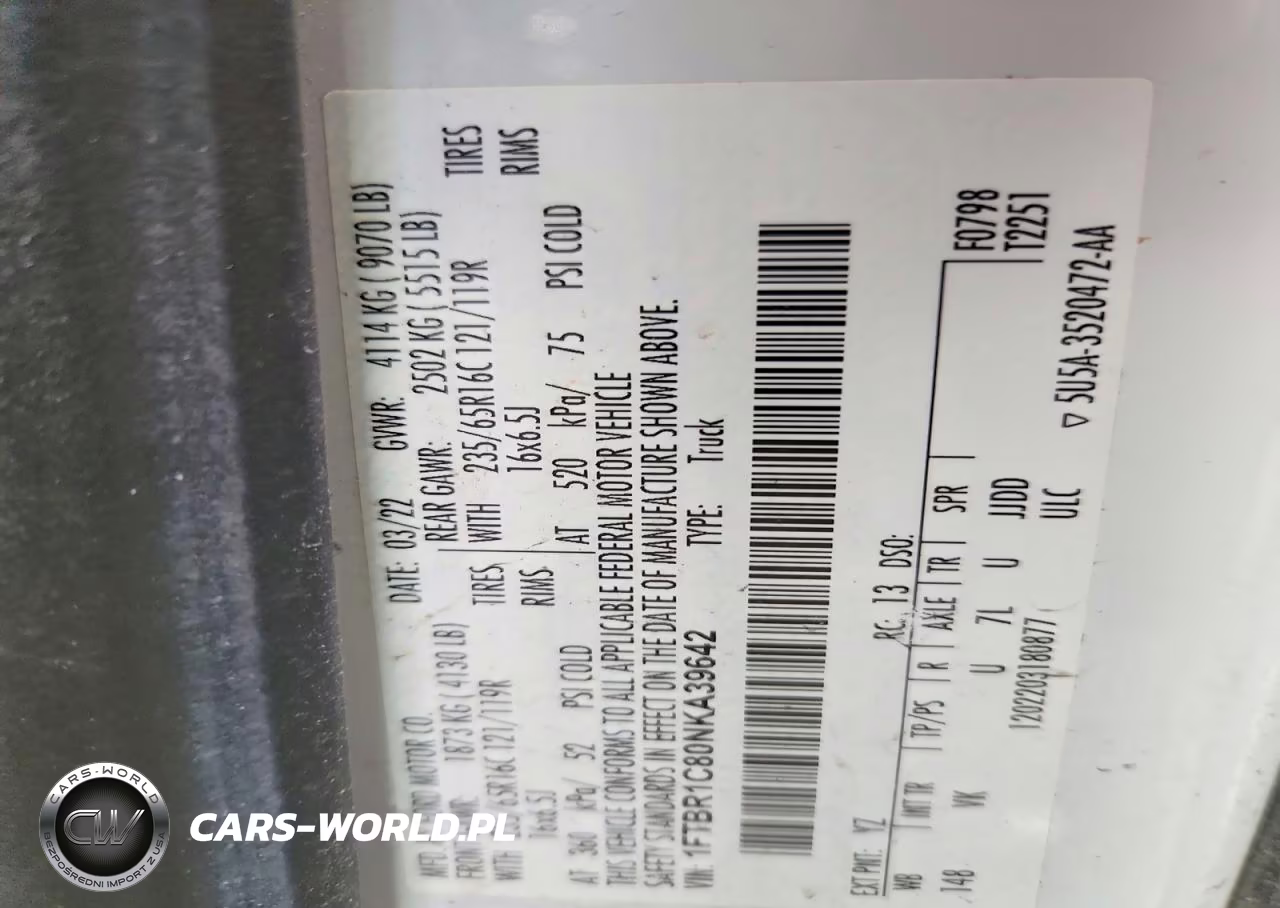 2022 Ford Transit 250 Delivery Van VIN:1FTBR1C80NKA39642 - 13