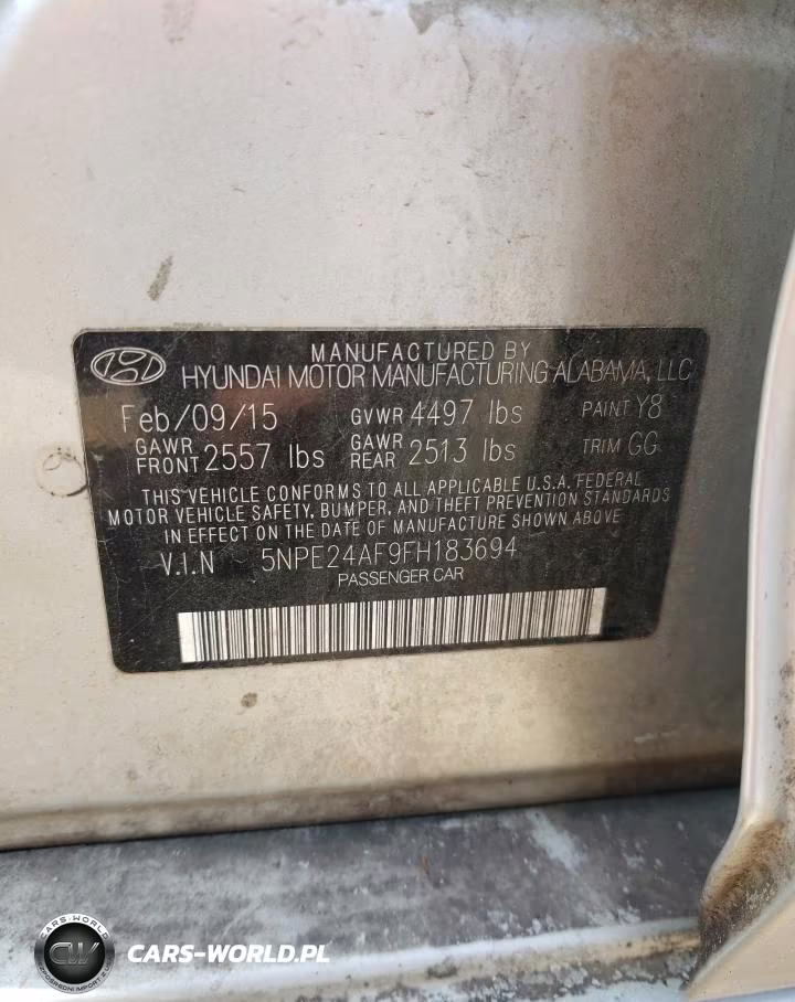 2015 Hyundai Sonata Se VIN:5NPE24AF9FH183694 - 12