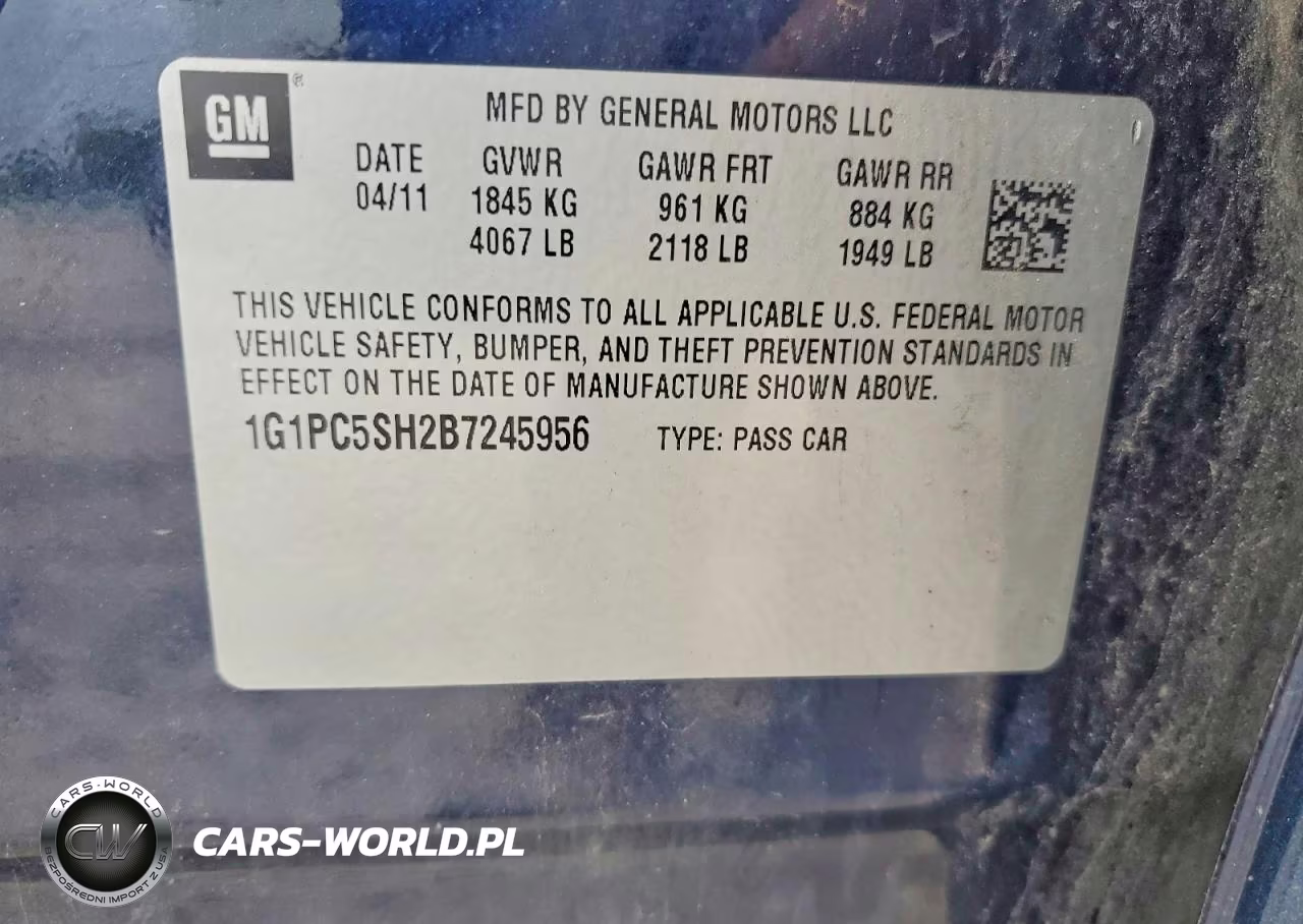 2011 Chevrolet Cruze Ls VIN:1G1PC5SH2B7245956 - 12