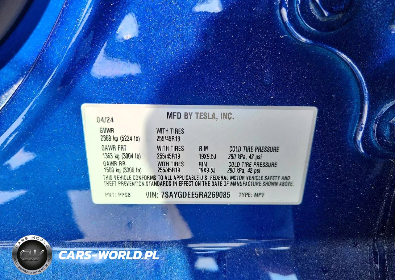 2024 Tesla Model Y VIN:7SAYGDEE5RA269085 - 12