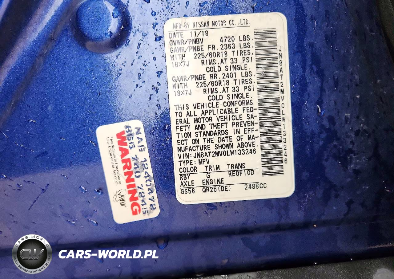 2020 Nissan Rogue Sv VIN:JN8AT2MV0LW133246 - 12