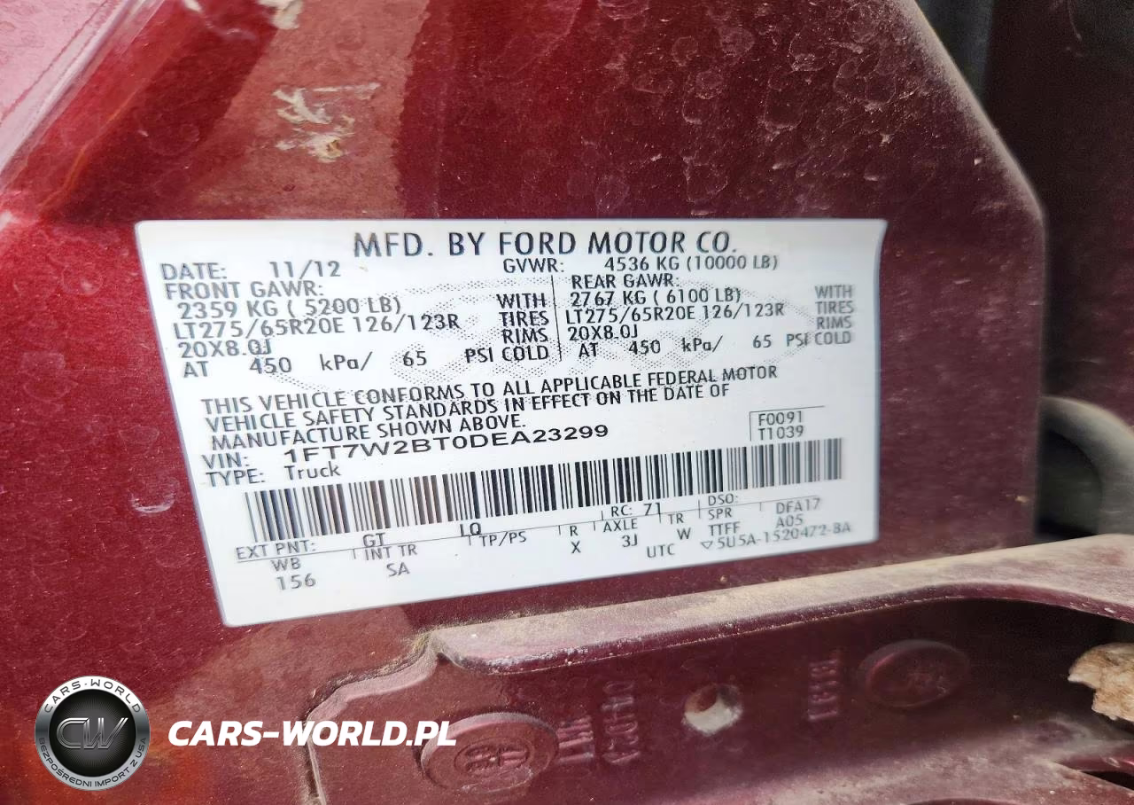 2013 Ford F250 Super Duty VIN:1FT7W2BT0DEA23299 - 13