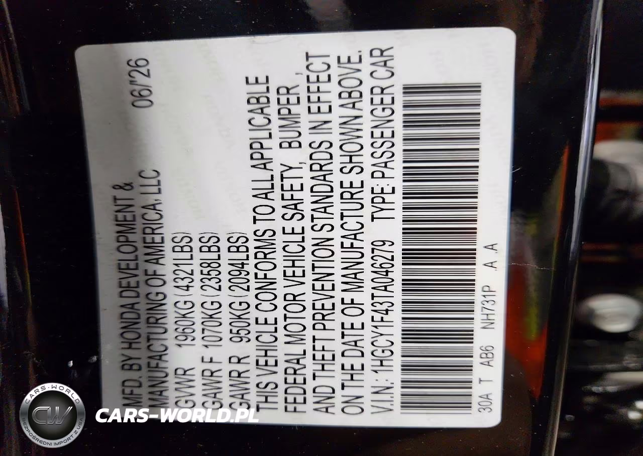 2026 Honda Accord Se VIN:1HGCY1F43TA046279 - 13