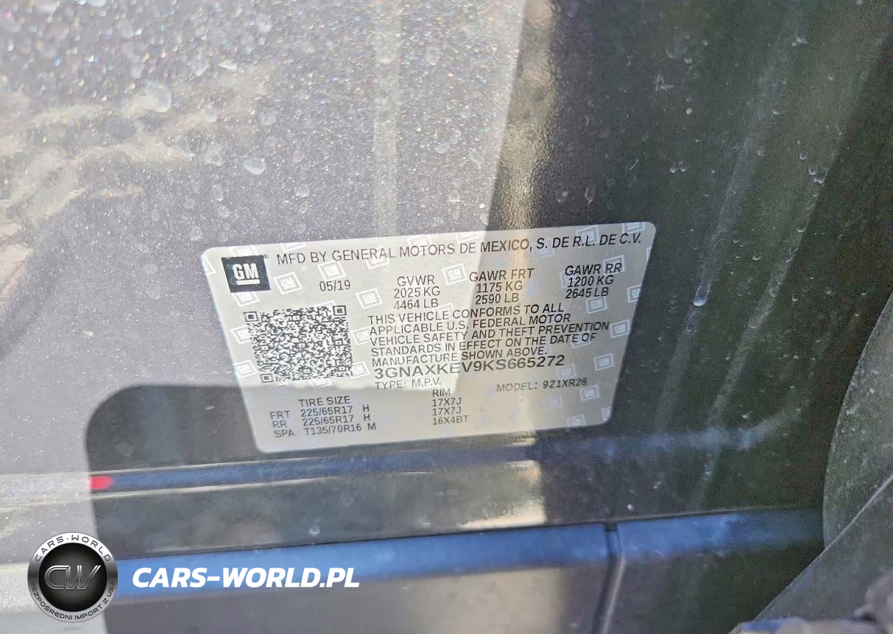 2019 Chevrolet Equinox Lt VIN:3GNAXKEV9KS665272 - 12