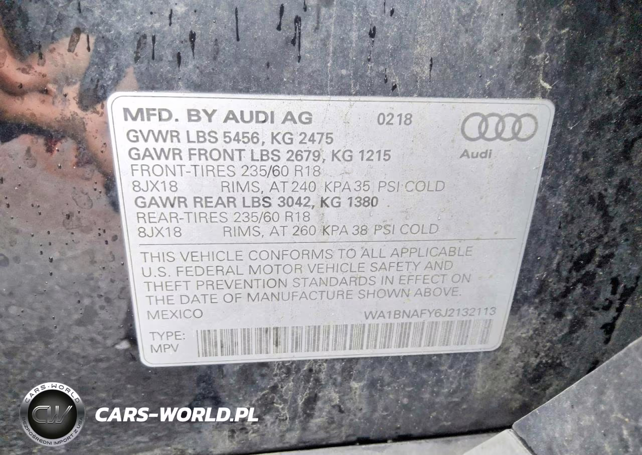 2018 Audi Q5 Premium Plus VIN:WA1BNAFY6J2132113 - 13