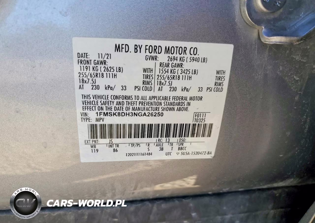 2022 Ford Explorer Xlt VIN:1FMSK8DH3NGA26250 - 13