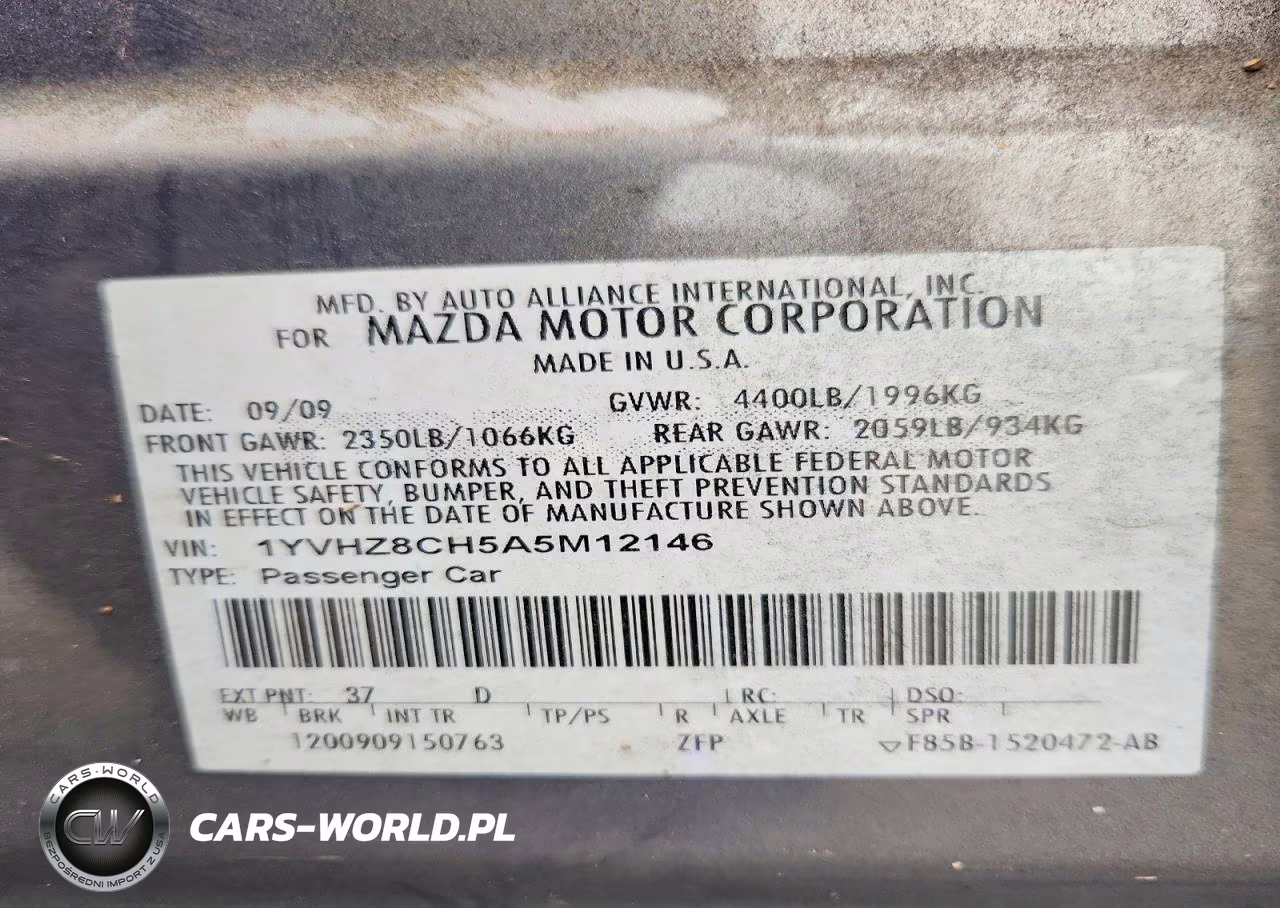 2010 Mazda 6 I VIN:1YVHZ8CH5A5M12146 - 12