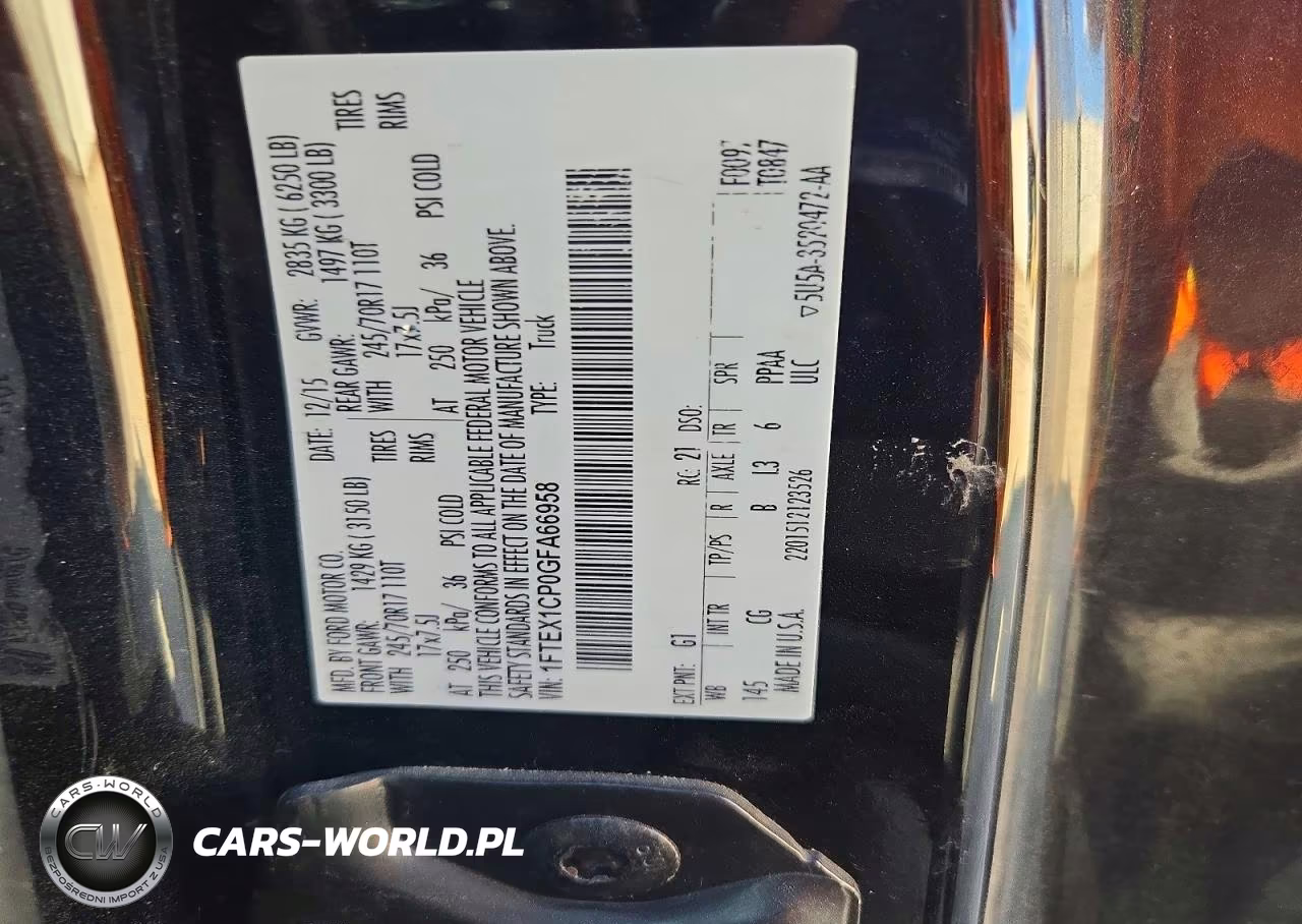 2016 Ford F150 Super Cab VIN:1FTEX1CP0GFA66958 - 12