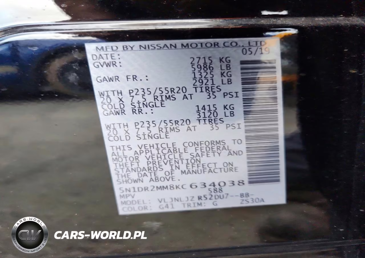 2019 Nissan Pathfinder Platinum VIN:5N1DR2MM8KC634038 - 12