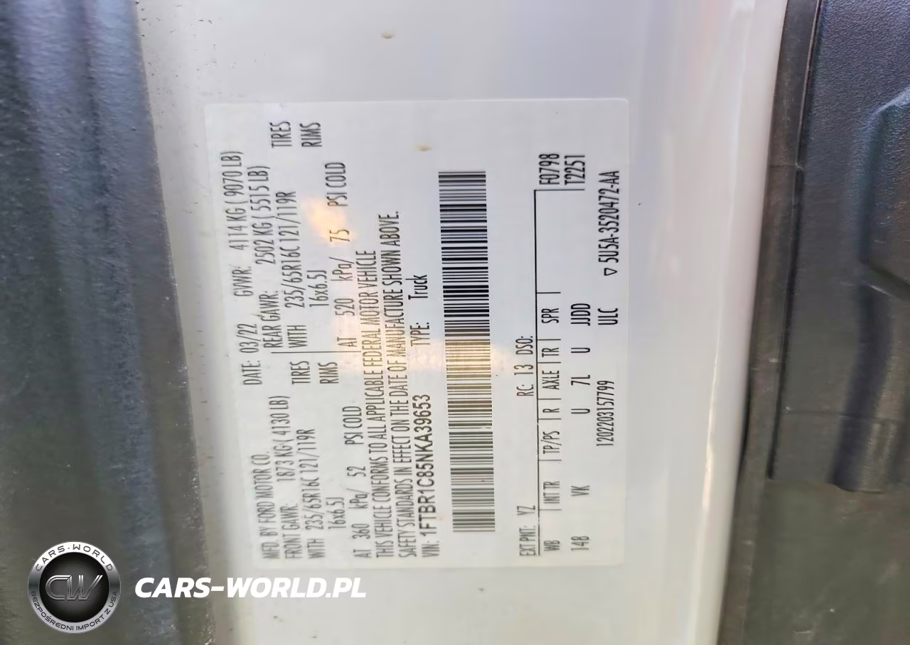 2022 Ford Transit 250 Delivery Van VIN:1FTBR1C85NKA39653 - 13