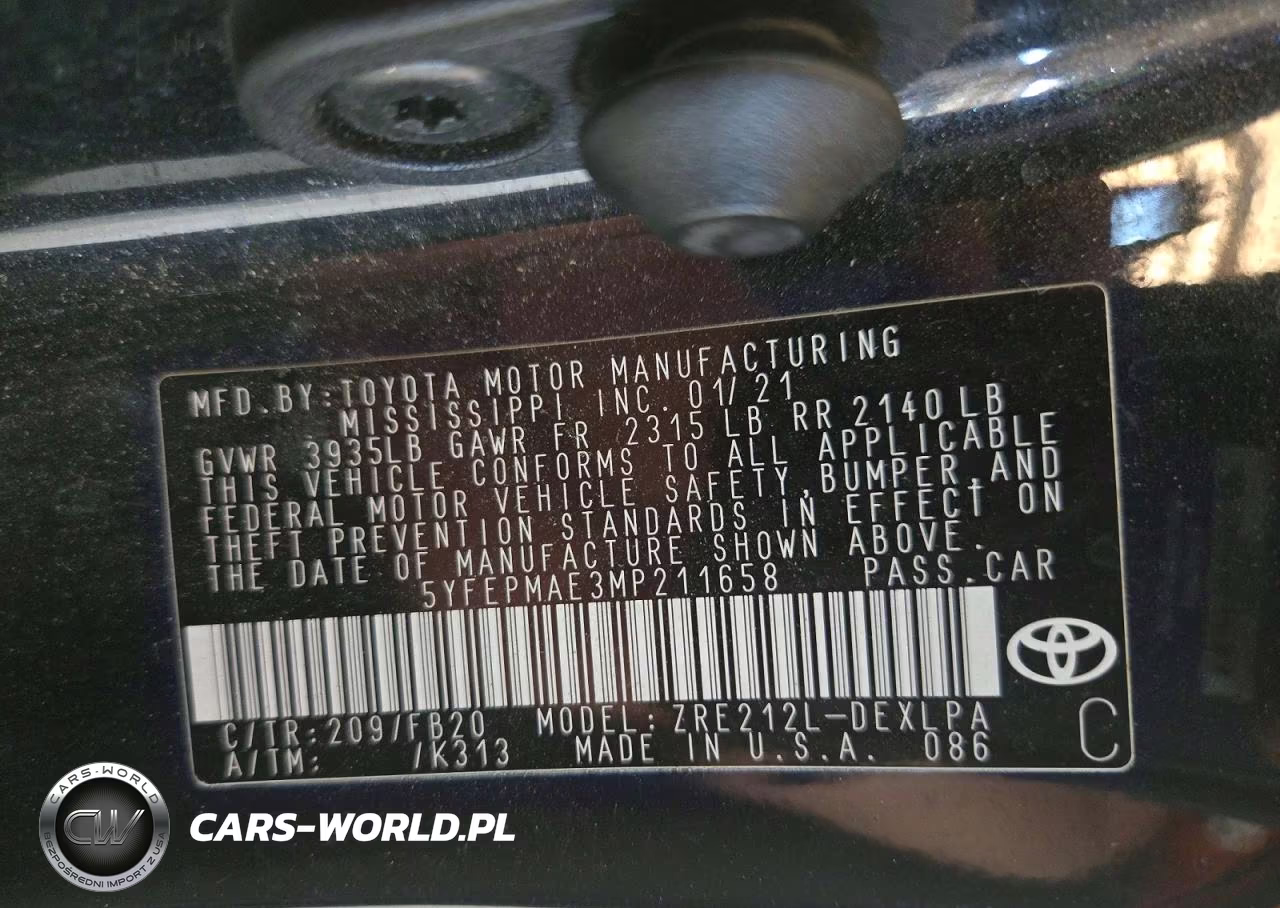 2021 Toyota Corolla Le VIN:5YFEPMAE3MP211658 - 12