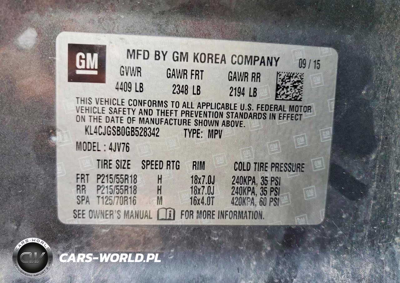 2016 Buick Encore VIN:KL4CJGSB0GB528342 - 13