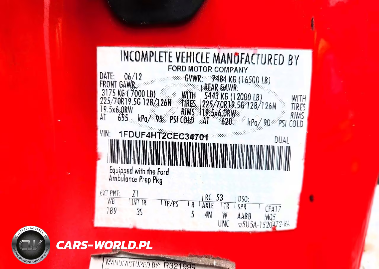 2012 Ford F450 VIN:1FDUF4HT2CEC34701 - 12