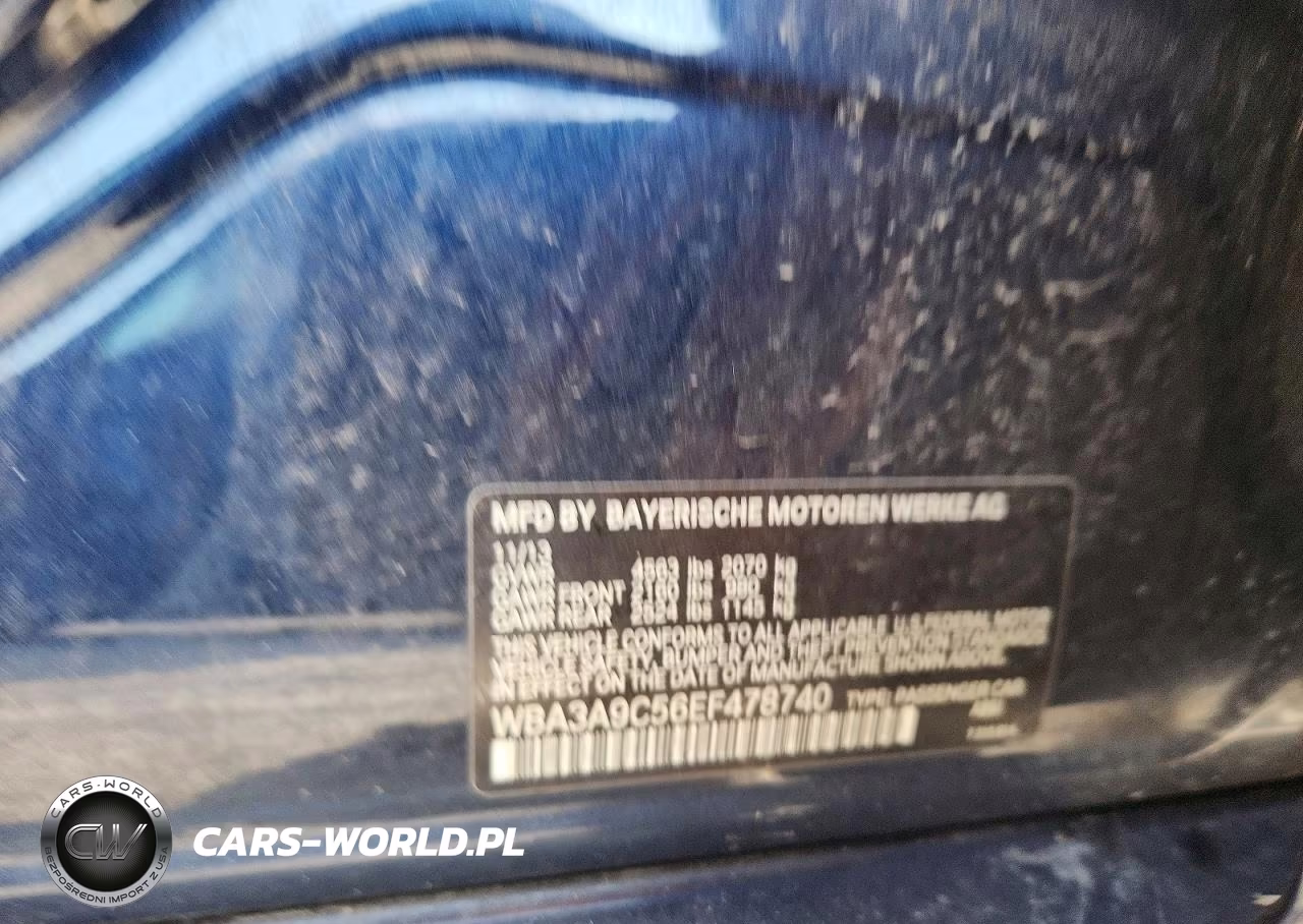 2014 BMW 335 I VIN:WBA3A9C56EF478740 - 12