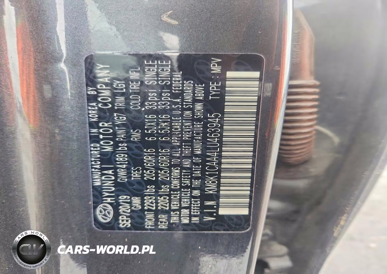 2020 Hyundai Kona Se VIN:KM8K1CAA4LU463945 - 13