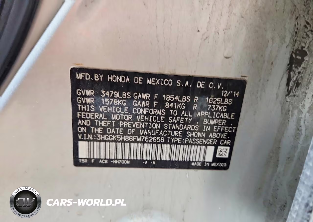 2015 Honda Fit Ex VIN:3HGGK5H86FM762658 - 12