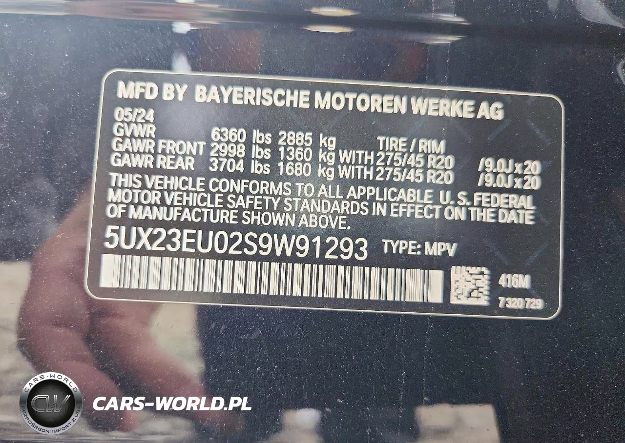 2025 BMW X5 xDrive40I VIN:5UX23EU02S9W91293 - 13