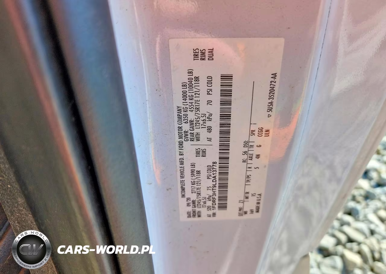 2020 Ford F350 Super Duty VIN:1FDRF3HT9LDA13778 - 12