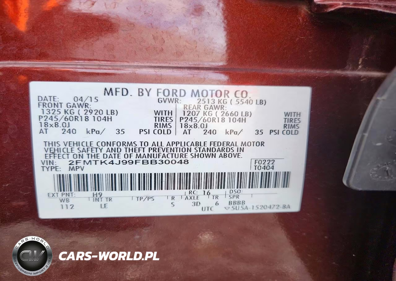 2015 Ford Edge Sel VIN:2FMTK4J99FBB30048 - 13