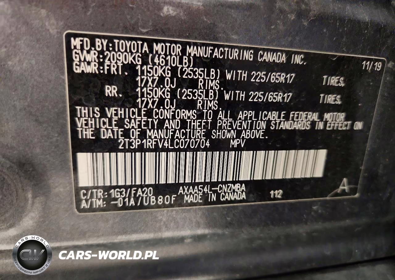 2020 Toyota Rav4 Xle VIN:2T3P1RFV4LC070704 - 14