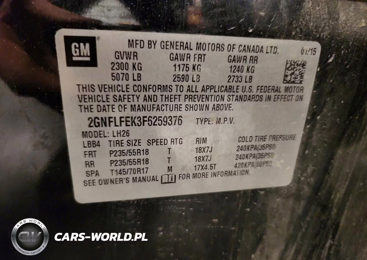 2015 Chevrolet Equinox VIN:2GNFLFEK3F6259376 - 13