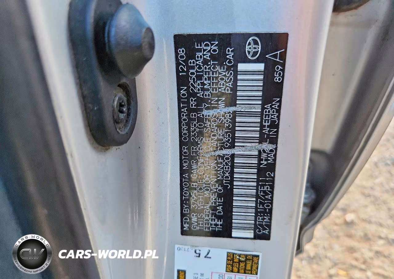 2009 Toyota Prius Base VIN:JTDKB20U193513982 - 12