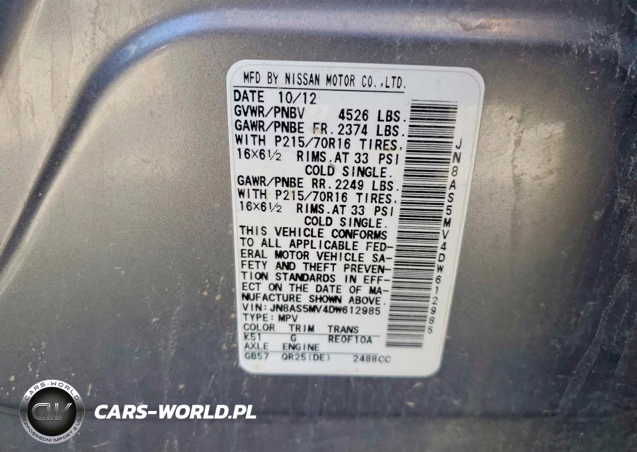 2013 Nissan Rogue S VIN:JN8AS5MV4DW612985 - 13