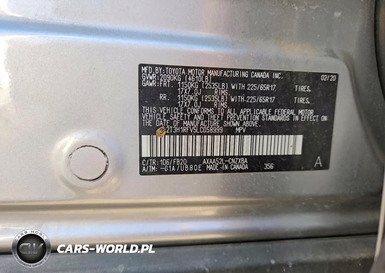 2020 Toyota Rav4 Le VIN:2T3H1RFV5LC058999 - 13