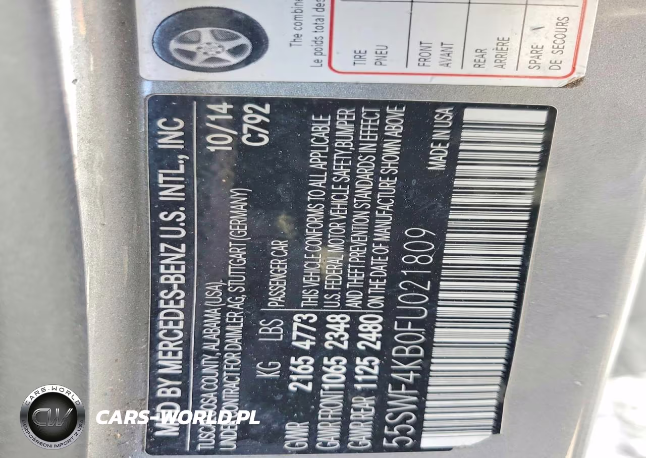 2015 Mercedes-Benz C 300 4Matic VIN:55SWF4KB0FU021809 - 12