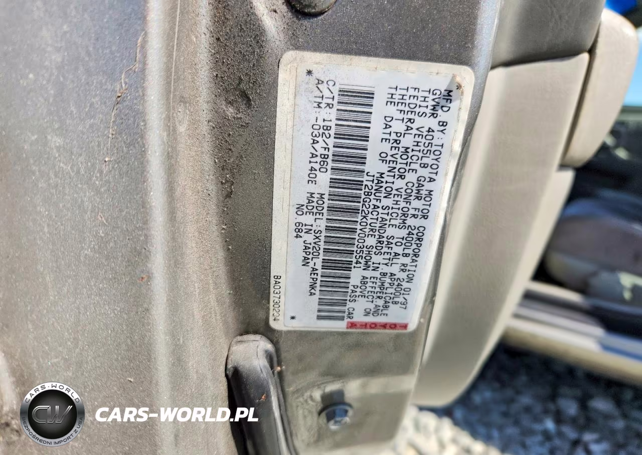1997 Toyota Camry Le VIN:JT2BG22K0V0035541 - 12