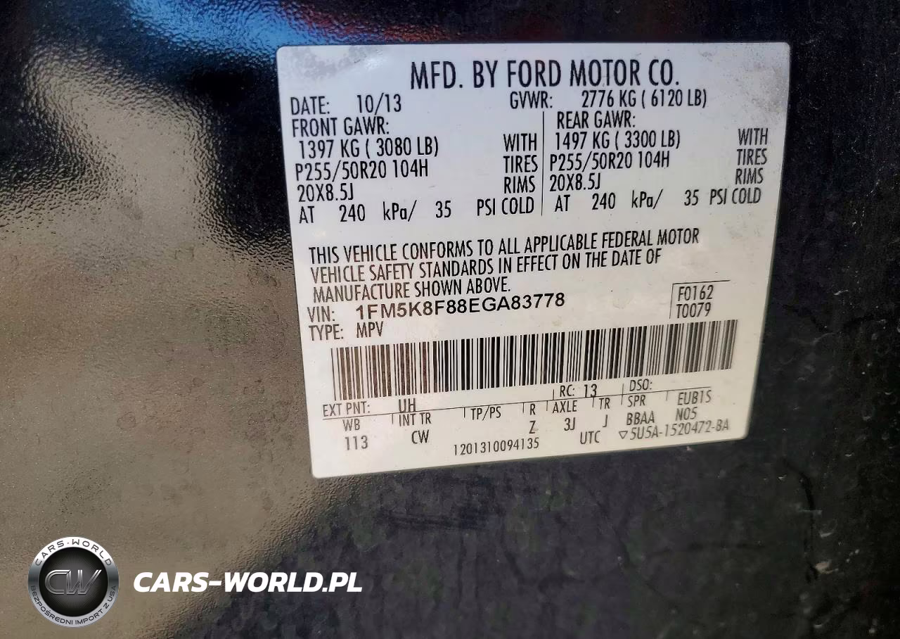 2014 Ford Explorer Limited VIN:1FM5K8F88EGA83778 - 13