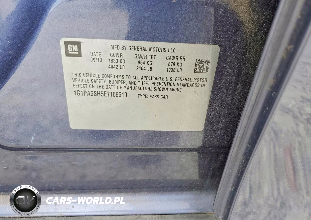 2014 Chevrolet Cruze Ls VIN:1G1PA5SH5E7168610 - 13