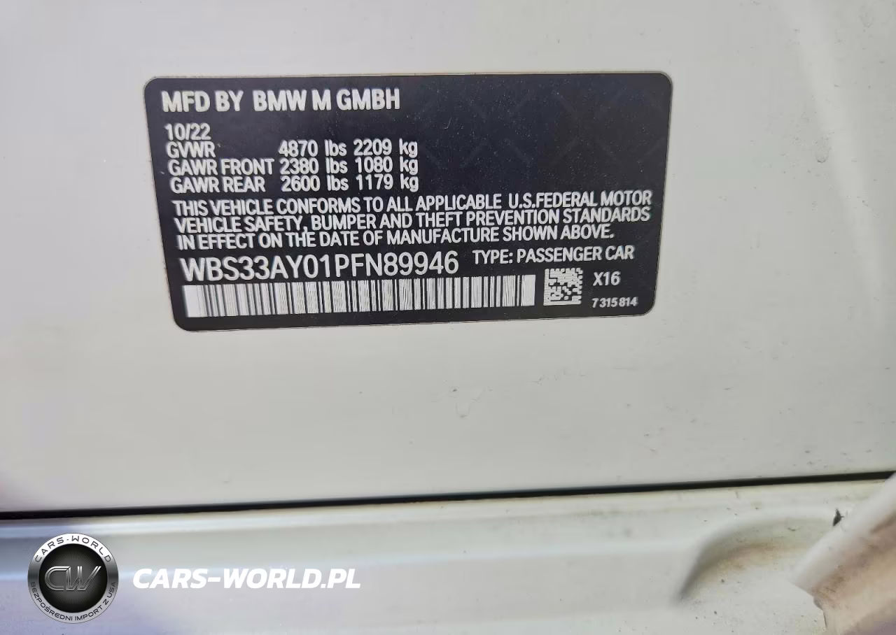 2023 BMW M3 Competition VIN:WBS33AY01PFN89946 - 12