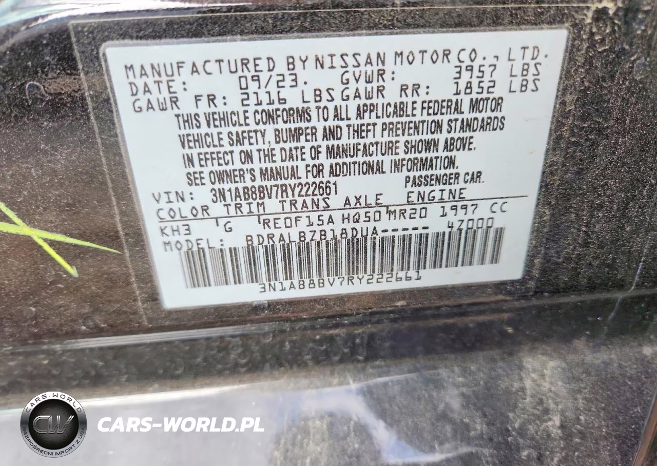 2024 Nissan Sentra S VIN:3N1AB8BV7RY222661 - 12