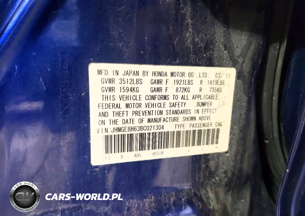 2011 Honda Fit Sport VIN:JHMGE8H63BC021304 - 13