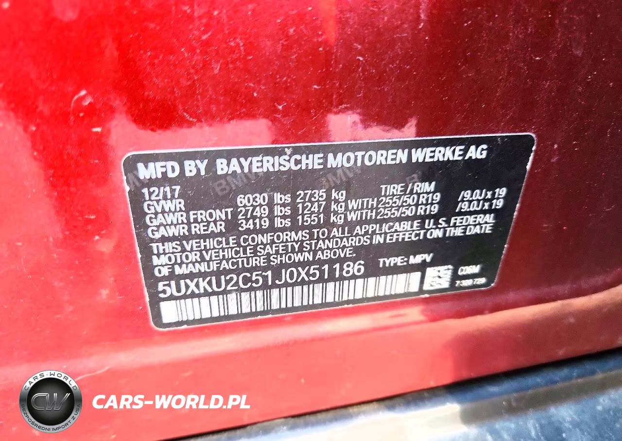 2018 BMW X6 xDrive35I VIN:5UXKU2C51J0X51186 - 13