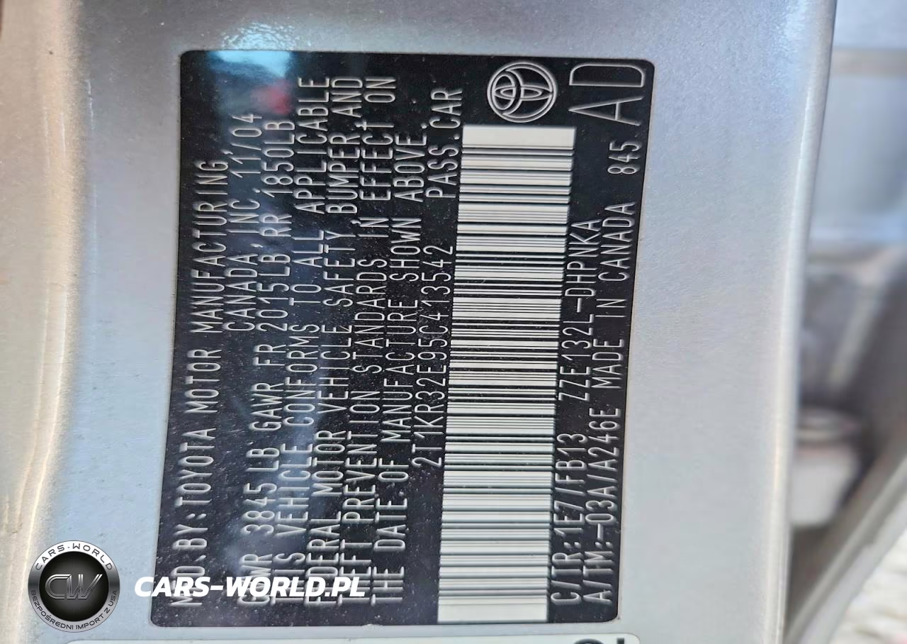 2005 Toyota Matrix Xr VIN:2T1KR32E95C413542 - 12