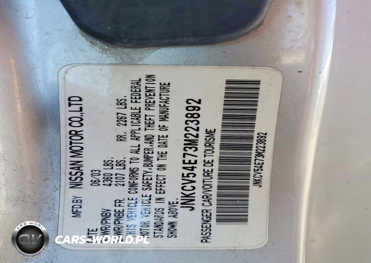 2003 Infiniti G35 Base VIN:JNKCV54E73M223892 - 12