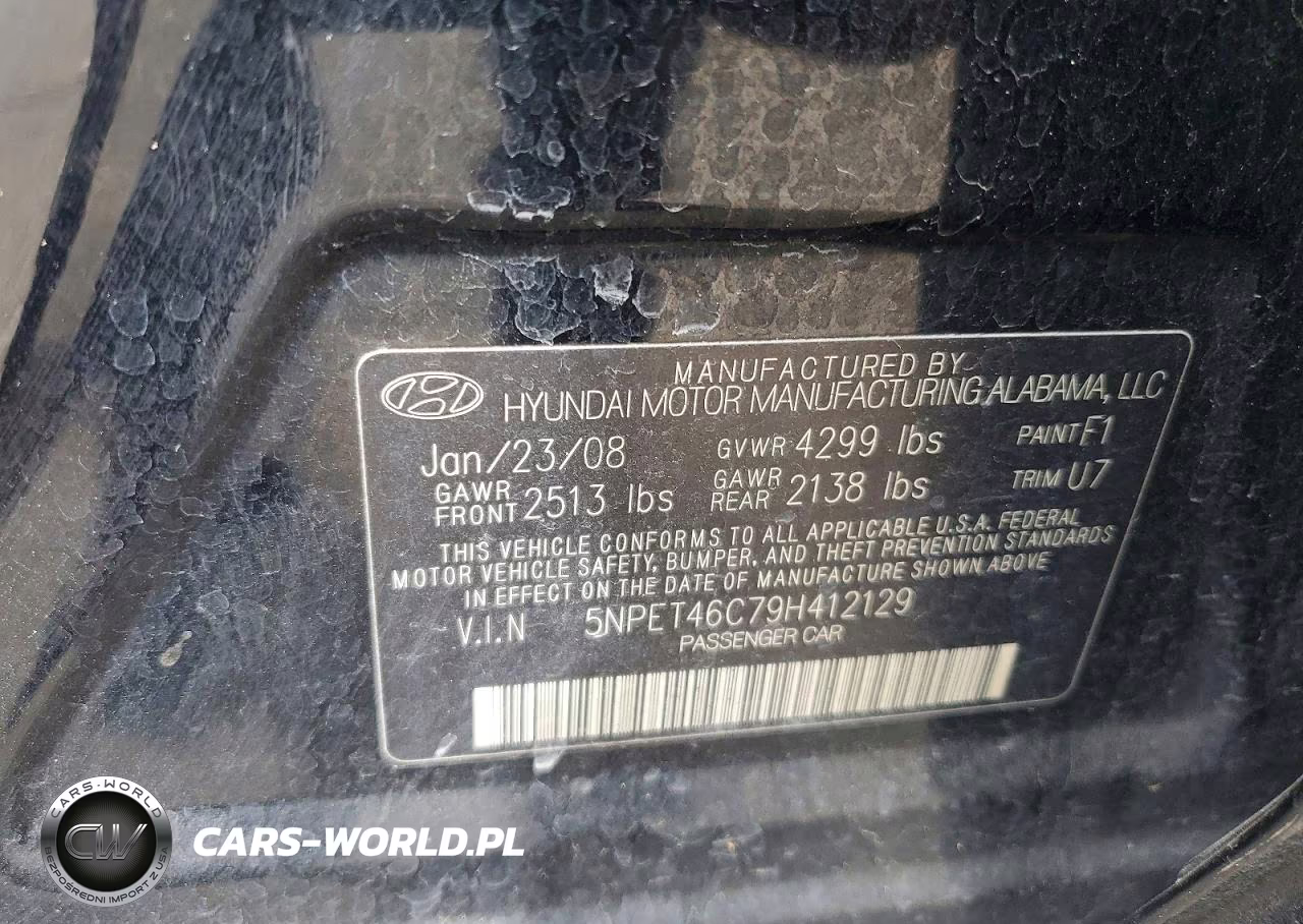 2009 Hyundai Sonata Gls VIN:5NPET46C79H412129 - 12