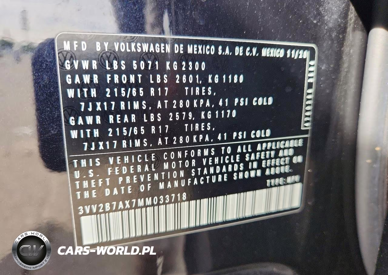 2021 Volkswagen Tiguan Se VIN:3VV2B7AX7MM033718 - 13