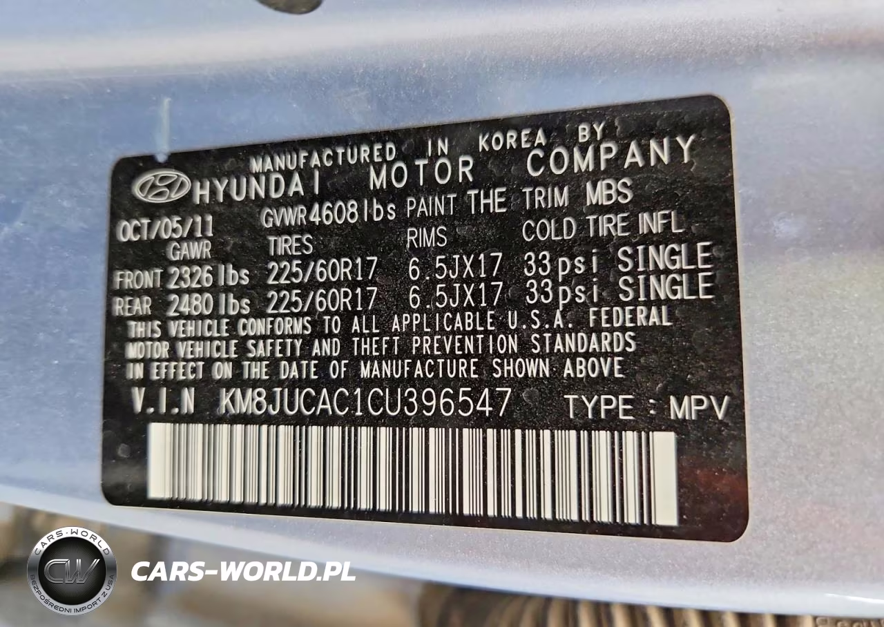 2012 Hyundai Tucson VIN:KM8JUCAC1CU396547 - 13