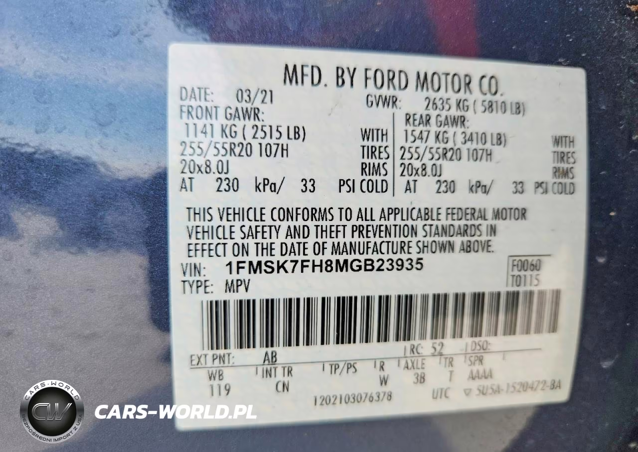 2021 Ford Explorer Limited VIN:1FMSK7FH8MGB23935 - 13