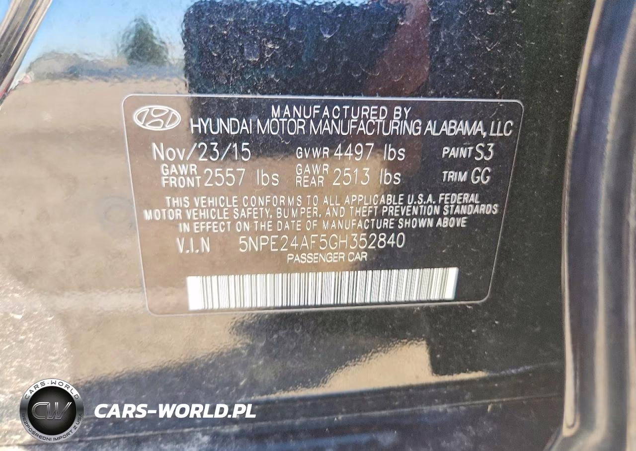 2016 Hyundai Sonata Se VIN:5NPE24AF5GH352840 - 12