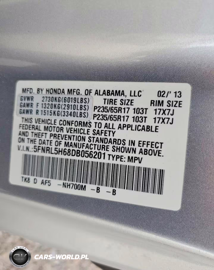 2013 Honda Odyssey Exl VIN:5FNRL5H68DB056201 - 14