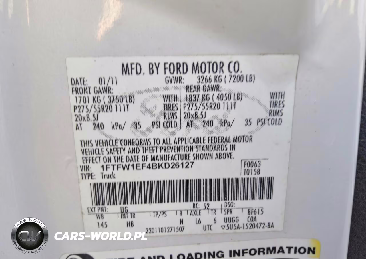 2011 Ford F150 Supercrew VIN:1FTFW1EF4BKD26127 - 12