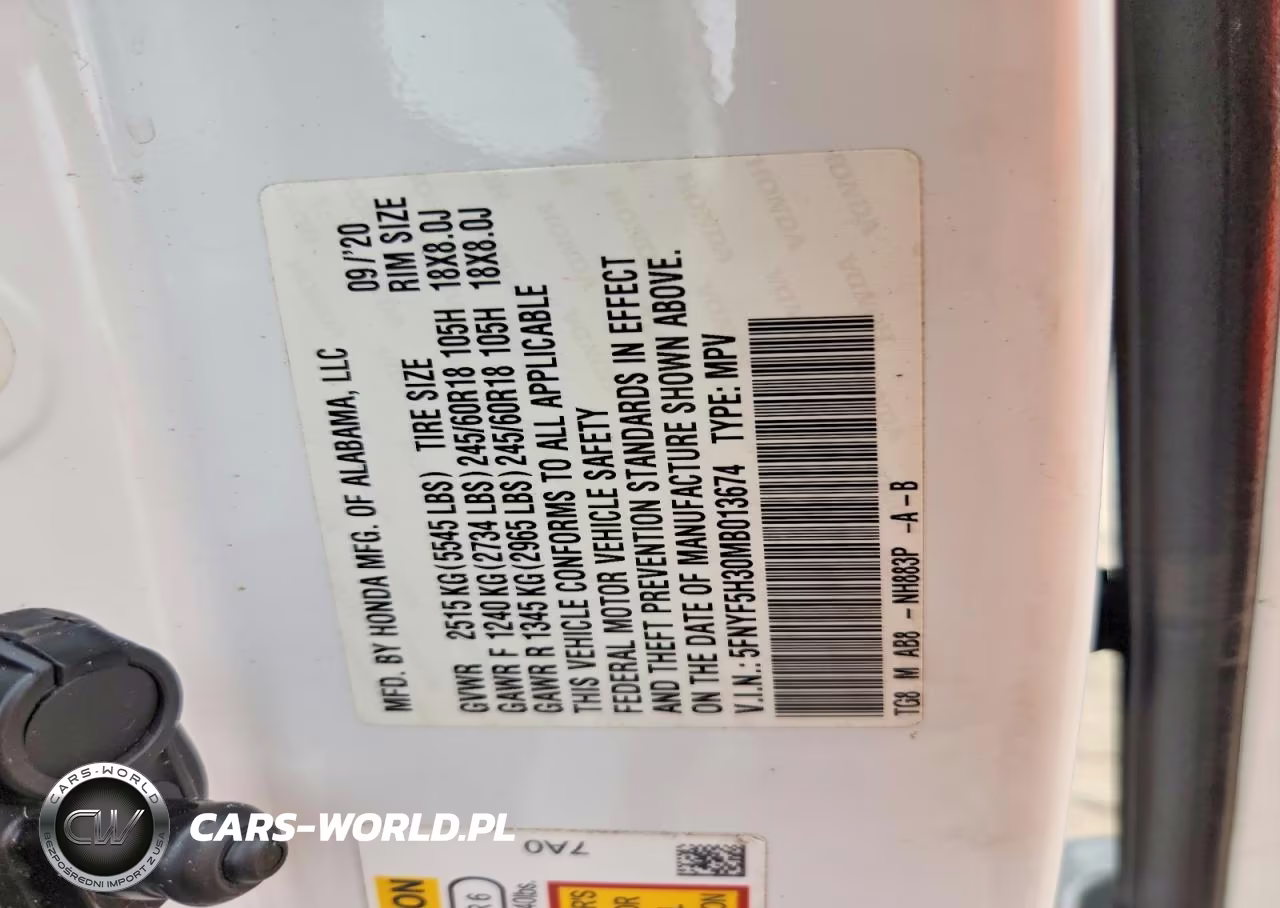 2021 Honda Pilot Ex VIN:5FNYF5H30MB013674 - 13