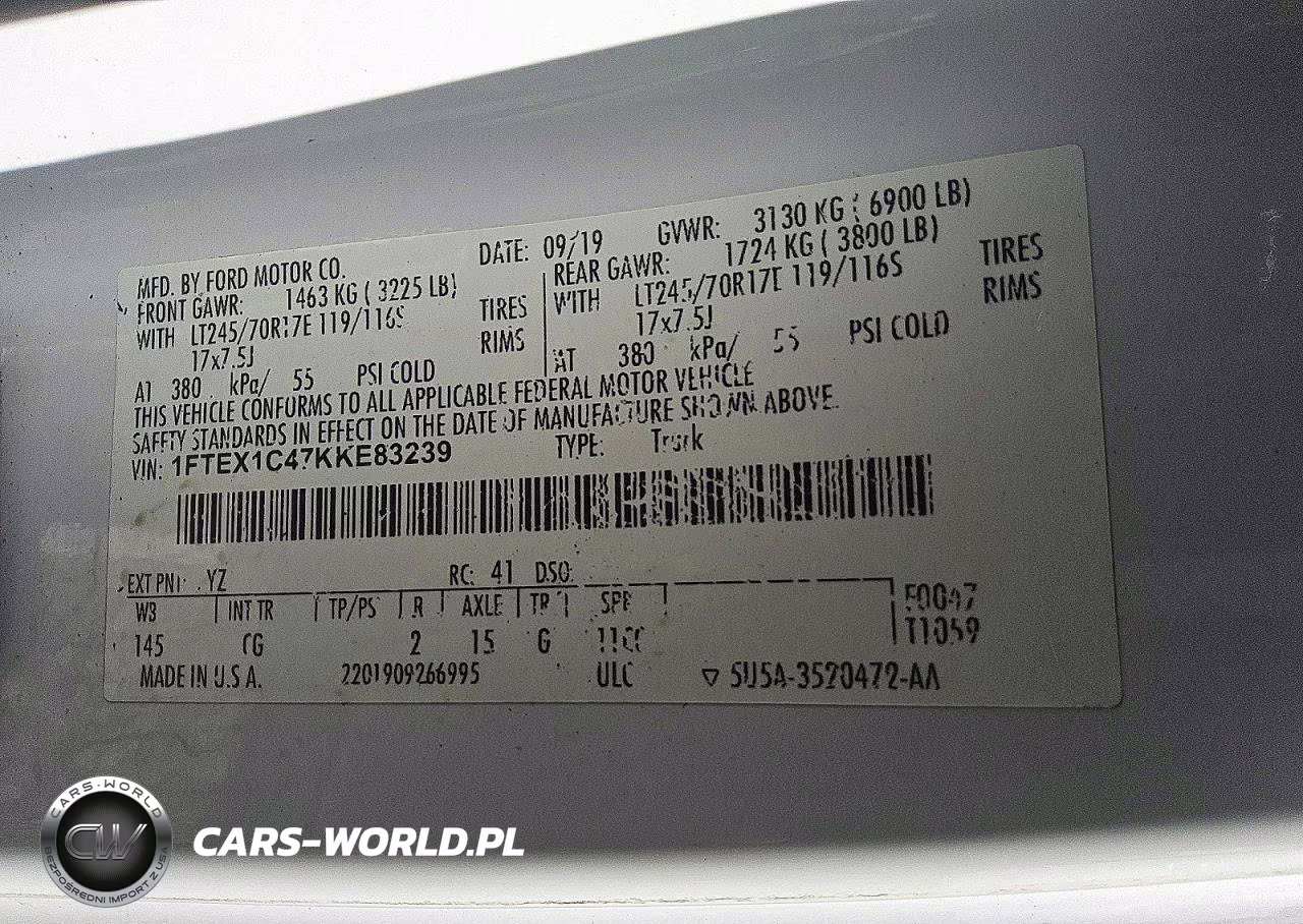 2019 Ford F150 Super Cab VIN:1FTEX1C47KKE83239 - 12