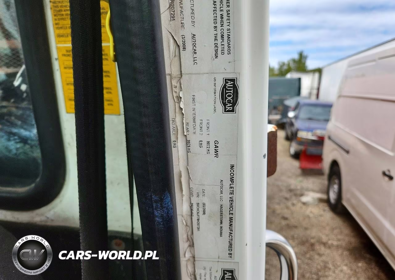 2008 Autocar Llc Xpeditor Wxll VIN:5VCHC6JF78H207291 - 11