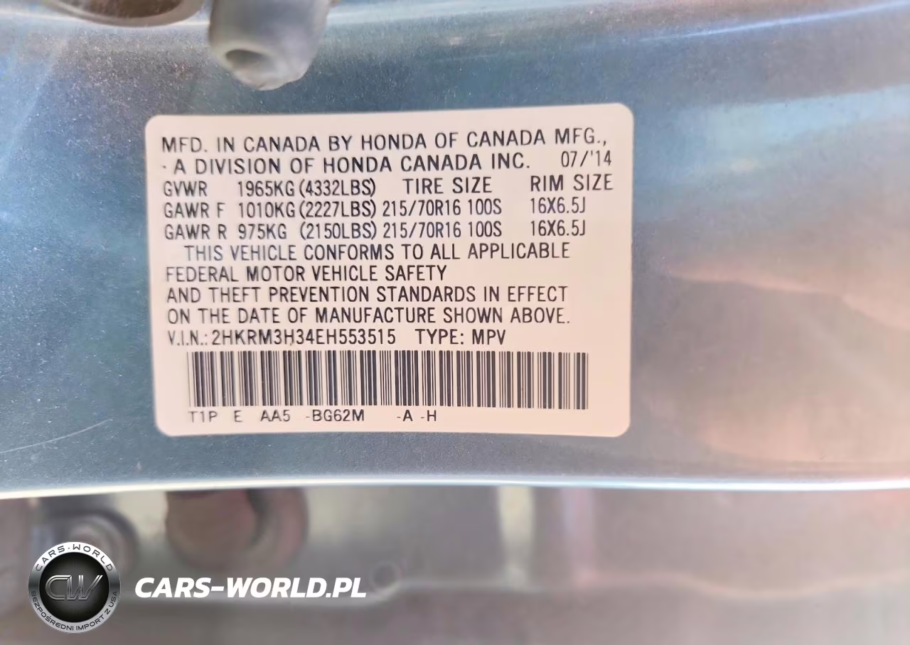2014 Honda Cr-V Lx VIN:2HKRM3H34EH553515 - 13